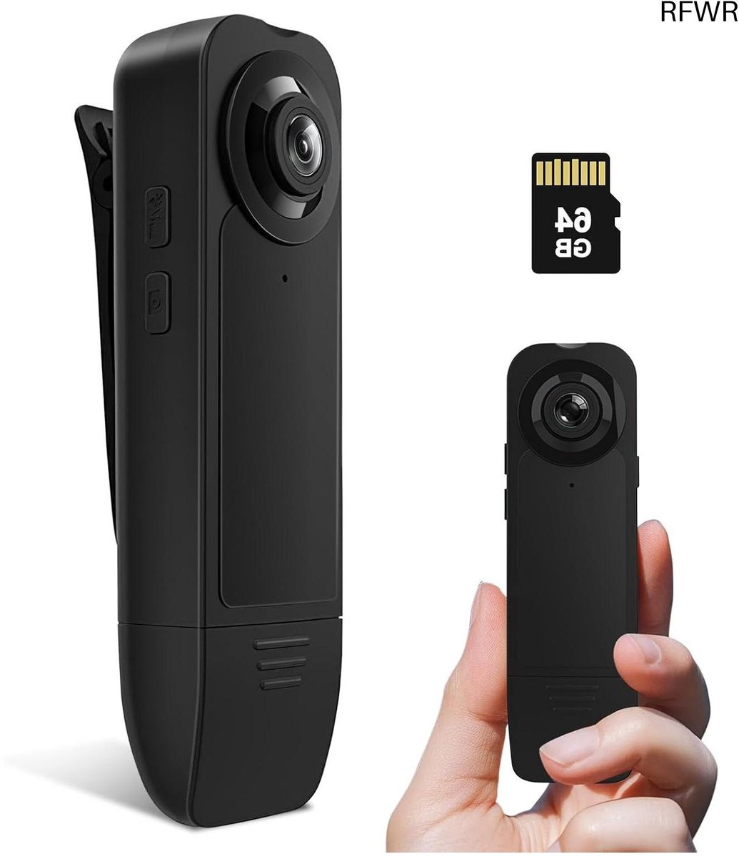 De RFWR® Mini Lichaamscamera 1080p 64GB in één oogopslag