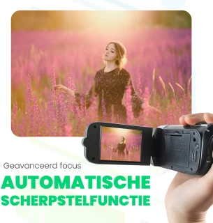 Roxa Retro Digitale Camera 16MP 1080P Zwart