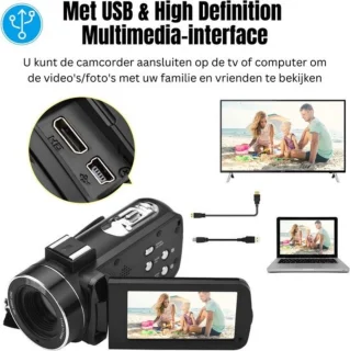 TADES Digitale Camcorder Compact Vlogcamera