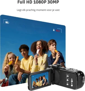 Thuys Handycam 1080P HD Vlog Camera Beige