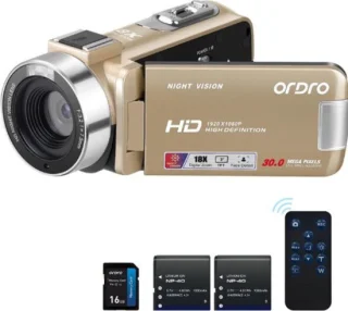 Thuys Handycam 1080P HD Vlog Camera Beige