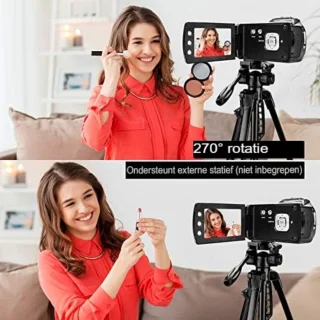 Videocamera 2.7K 36MP FHD Camcorder voor Beginners