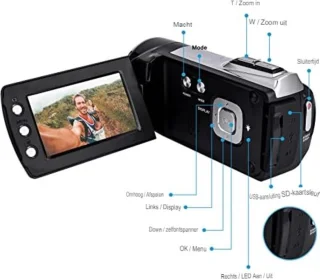 Videocamera 2.7K 36MP FHD Camcorder voor Beginners