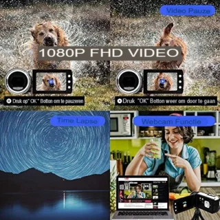 Videocamera 2.7K 36MP FHD Camcorder voor Beginners