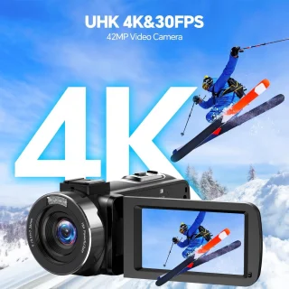 Videocamera 4K - 42 megapixel sensor - zwart