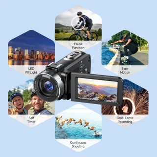 Videocamera 4K - 42 megapixel sensor - zwart