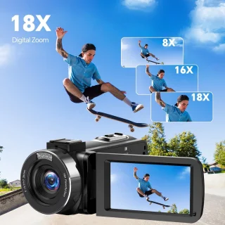 Videocamera 4K - 42 megapixel sensor - zwart
