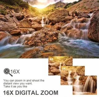 Videocamera 4K HD 48MP 16x Zoom Zwart