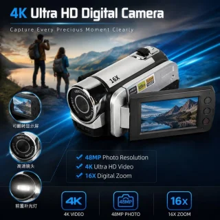 Videocamera-camcorder 16x 1080P 30FPS zwart