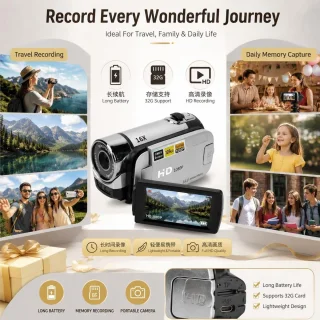 Videocamera-camcorder 16x 1080P 30FPS zwart