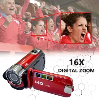 Videocamera-camcorder 16x 1080P 30FPS zwart