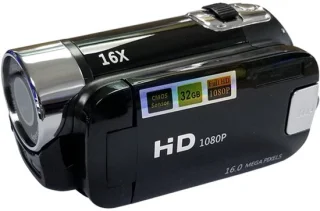 Videocamera-camcorder 16x 1080P 30FPS zwart