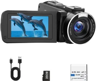Videocamera HD met 18x digitale zoom - zwart