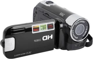 Videocamera recorder 1080p hd met 16x zoom - zwart