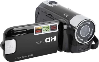 Videocamera recorder 1080p hd met 16x zoom - zwart