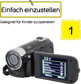 Videocamera recorder zwart