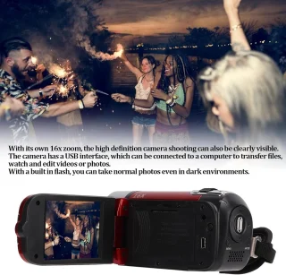 Videocamera/camcorder, digitale camera/recorder (rood)