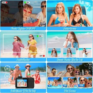 Waterdichte digitale camera 1080P Full HD 28.8MP oranje