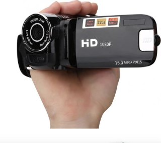 WiseGoods Vlogcamera 1080P 16MP Zwart