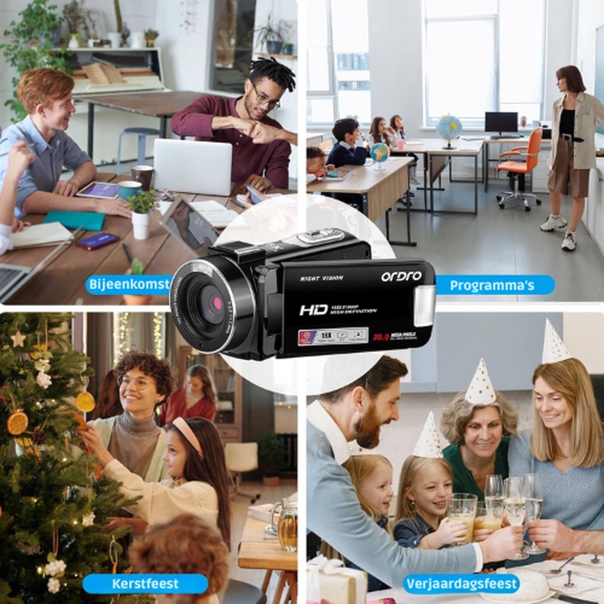 Wat vinden we goed aan de WNHB® Digitale Compacte Videocamera met Accu