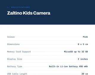 Zaltino digitale camera roze voor kinderen