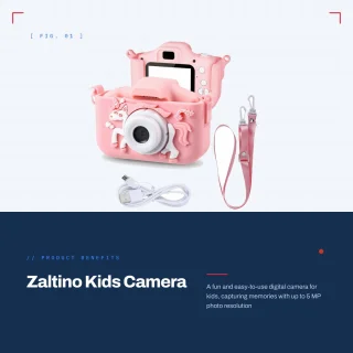 Zaltino digitale camera roze voor kinderen