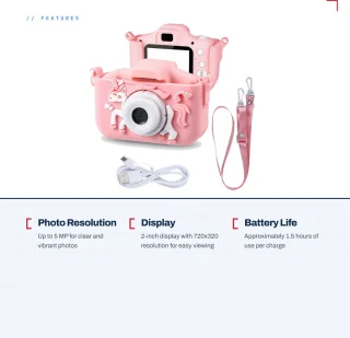 Zaltino digitale camera roze voor kinderen