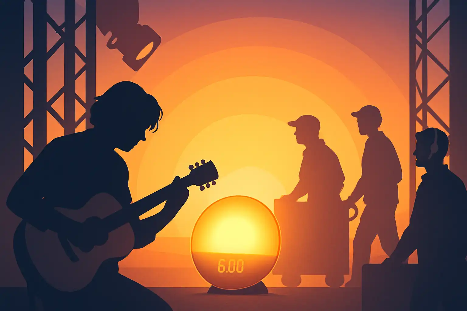 Backstage zonsopgang: hoe artiesten en touringcrews daglichtwekkers gebruiken om ritme en energie te behouden