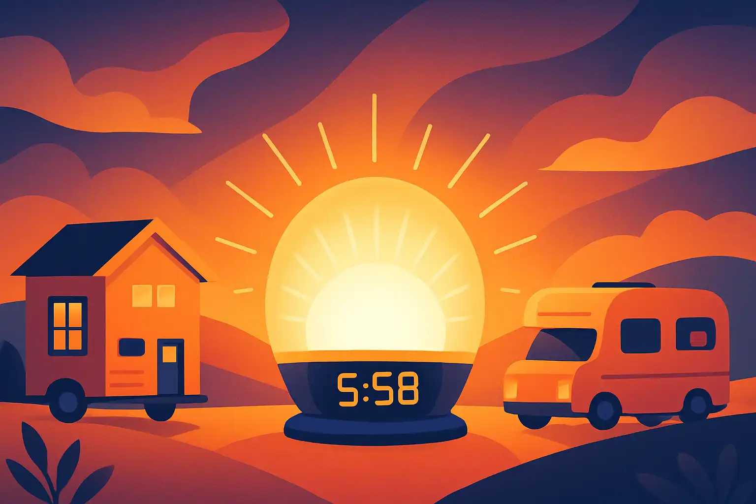 Daglichtwekkers in tiny houses en campers: zo creëer je perfecte zonsopkomst onderweg