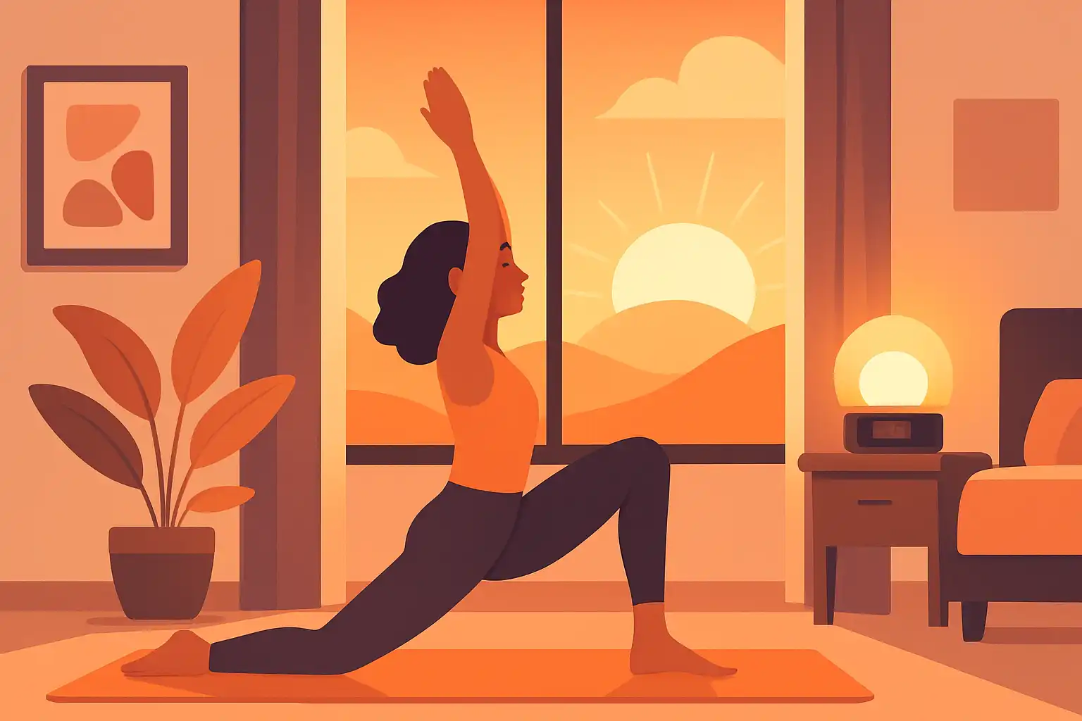 Sunrise yoga met je daglichtwekker: zo verander je je slaapkamer in een studio