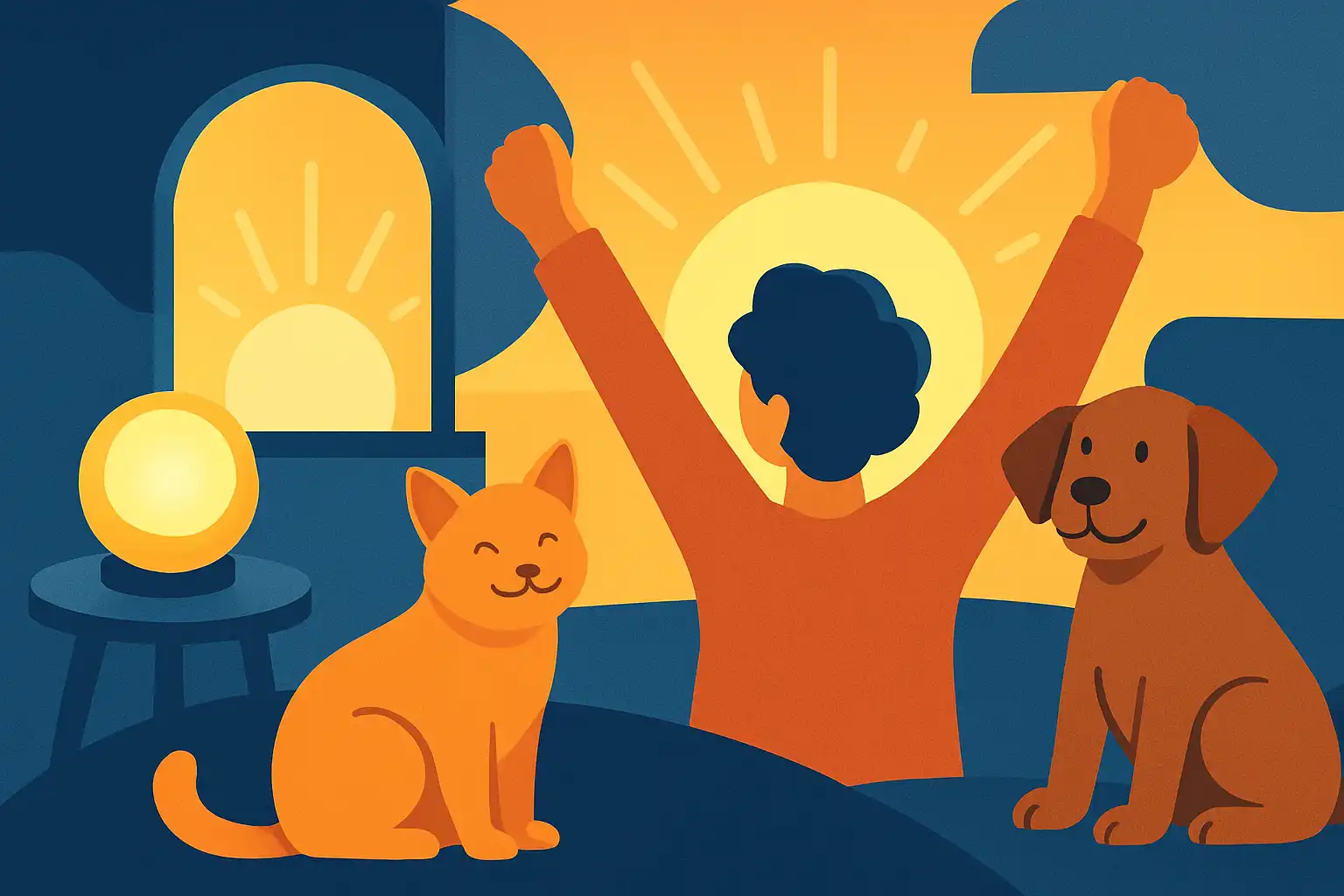 Wakker worden met je huisdier: daglichtwekkers voor katten, honden en hun baasjes