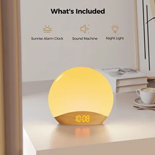 Geluidsmachine met Zonsopgangwekker en Nachtlampje voor Volwassenen en Kinderen