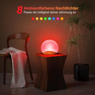 Lichtwekker met Zonsopgang en Dimbare Klok - Rustgevende Geluiden en Nachtlampje voor Volwassenen en Kinderen