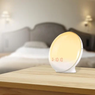 Wake Up light- Lichtwekker - Wekkerradio met natuurgeluiden – Nachtlampje – Bedlamp – Zonlicht simulatie – Smartapp