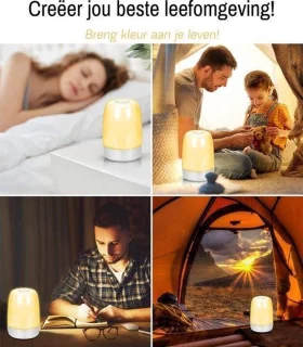 Wake Up Light - 5 LED Kleuren - Natuurgeluiden - Wit - Nachtlampje - Slaaptrainer - Leeslamp - Tafellamp - Bedlamp Kinderen - Digitale Alarmklok en Wekker - Lichtwekker - Leeslampje - Wekkerradio - Wekker met Licht - Digitale Alarmklok - Slaapwekker