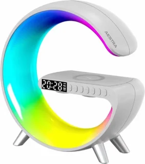 Aestra LED Wake Up Light Lichtwekker Wekker Bluetooth Speaker Draadloos Oplader