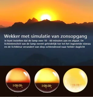 Alorixa Wake Up Light Wekker