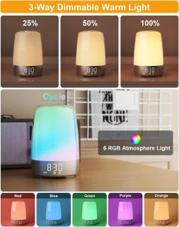 BOTC Wake Up Light Digitale Wekker Wit