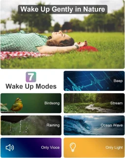 BOTC Wake Up Light Digitale Wekker Wit