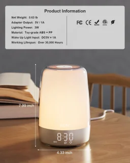 BOTC Wake Up Light Digitale Wekker Wit