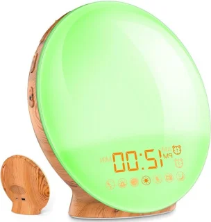 Daglichtwekker Weklamp Houtlook Geel review