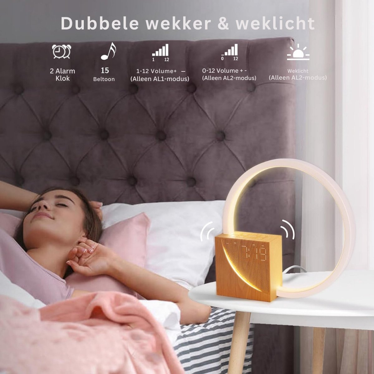 DailySupplies Wake up Licht Digitale Wekker Goud