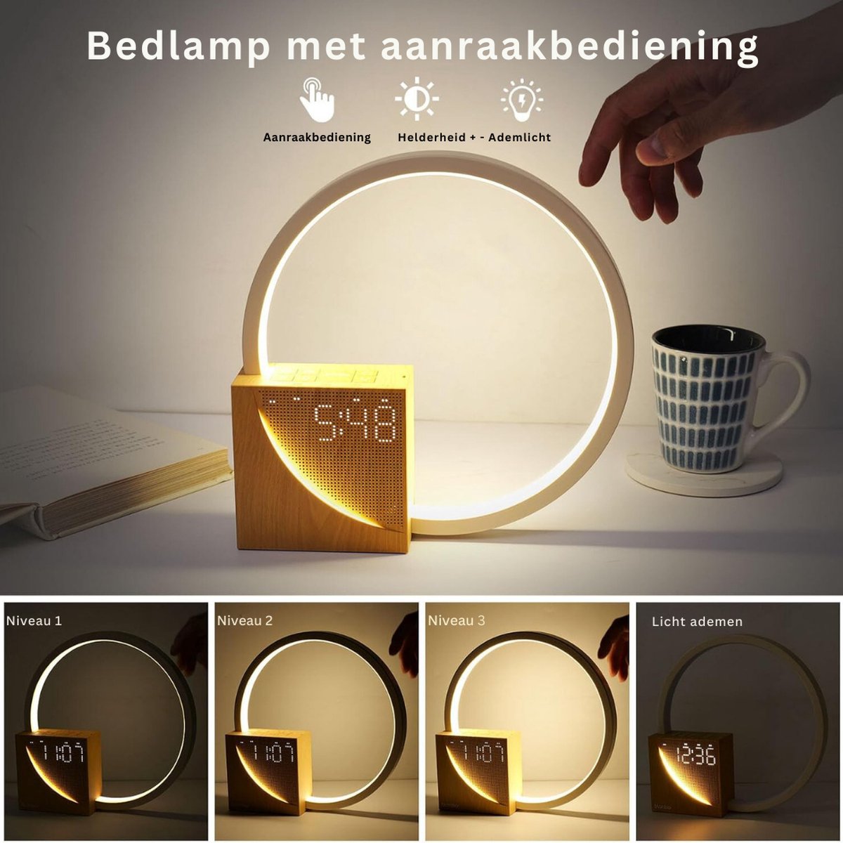 DailySupplies Wake up Licht Digitale Wekker Goud