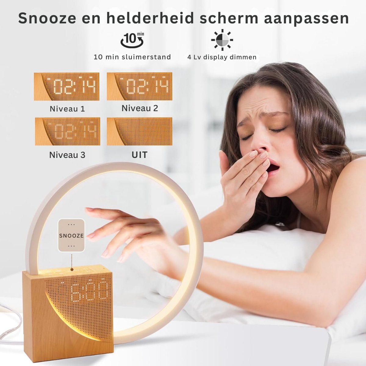 DailySupplies Wake up Licht Digitale Wekker Goud