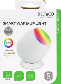 Deltaco Smart Home Wake-up Light USB-C Wit
