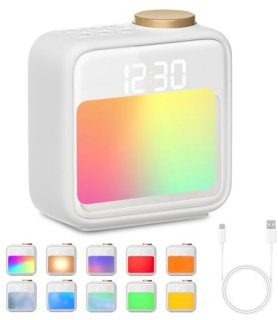 Rustig wakker worden met kleur: Digitale zonsopgang-weker