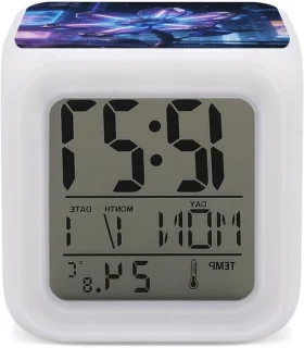 Digitale wekker bureau klok 31 x 31 inch wit