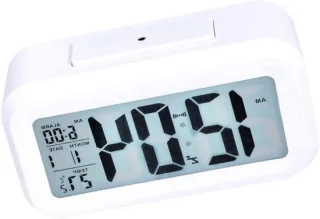 Digitale wekker lcd 13.8 cm wit