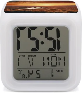 Digitale wekker LED klok 7.9 x 7.9 cm
