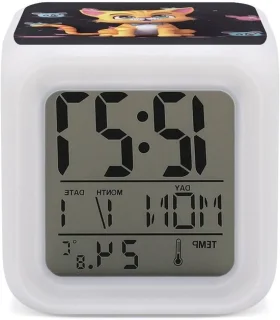 Digitale wekker LED-klok-nachtlampje wit